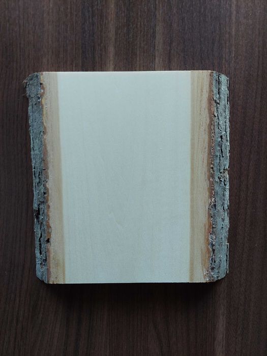 Deska lipowa z korą 20x12,5x2,5cm rzeźba, ikony, decoupage