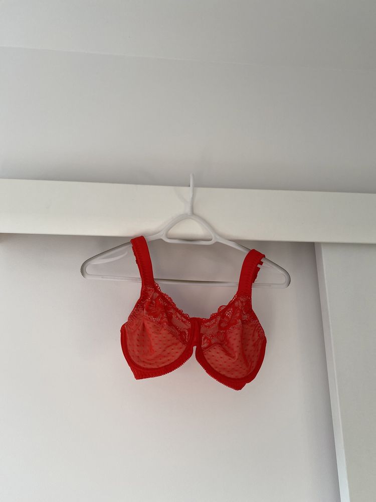 Biustonosz bonprix czerwony/beż