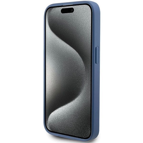Etui Guess 4G Big Metal Logo Na Iphone 15 Pro - Niebieskie