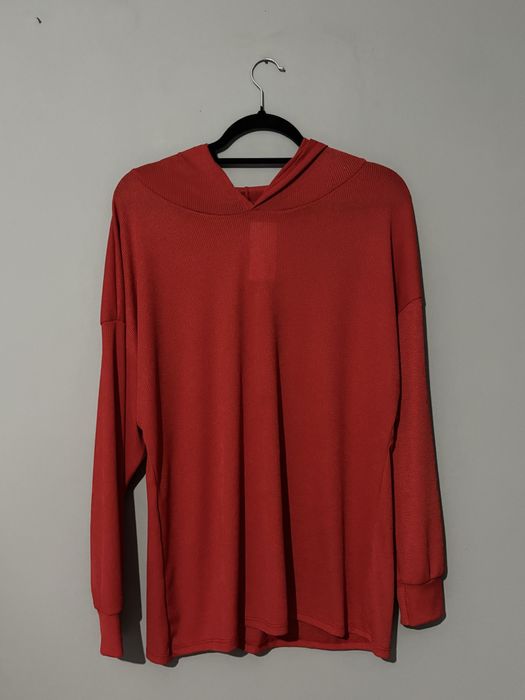 Cudowny komplet prążkowy czerwony