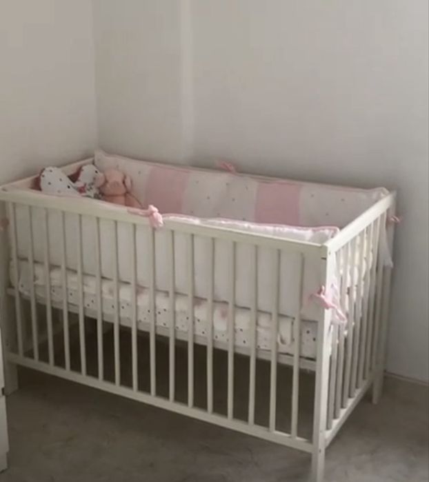 Berço ikea, branco, 60x120cm