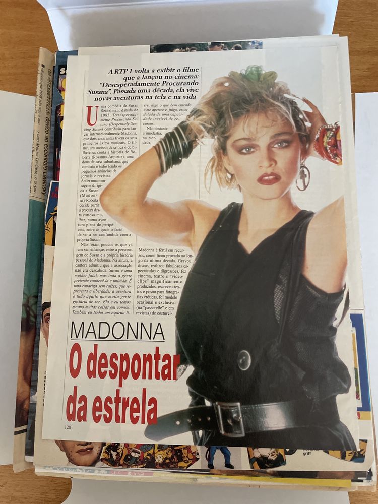 Madonna - Centenas de reportagens e recortes de revistas dos anos 89 e 90