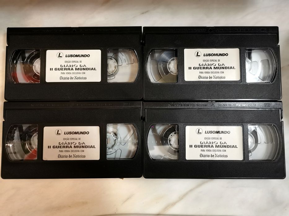 4 Cassetes VHS "Diário da Segunda Guerra Mundial" Diário de Notícias