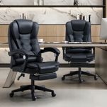 Luksusowy Fotel Biurowy PREMIUM‼️ z Podnóżkiem – Elegancja i Wygoda