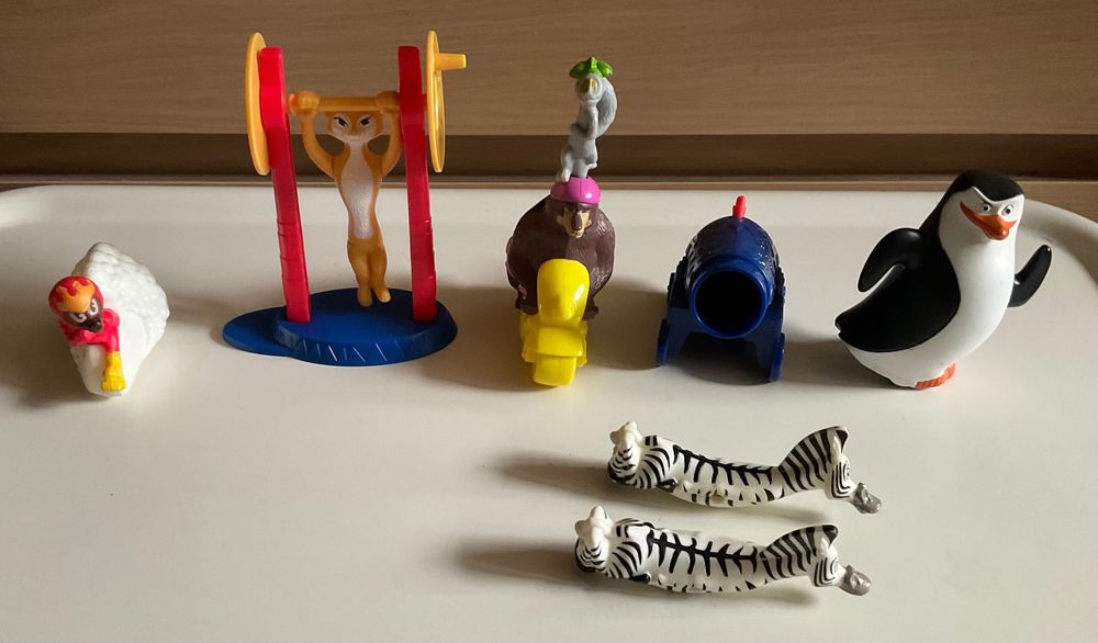 5 Figurki z bajki Madagaskar McDonald's