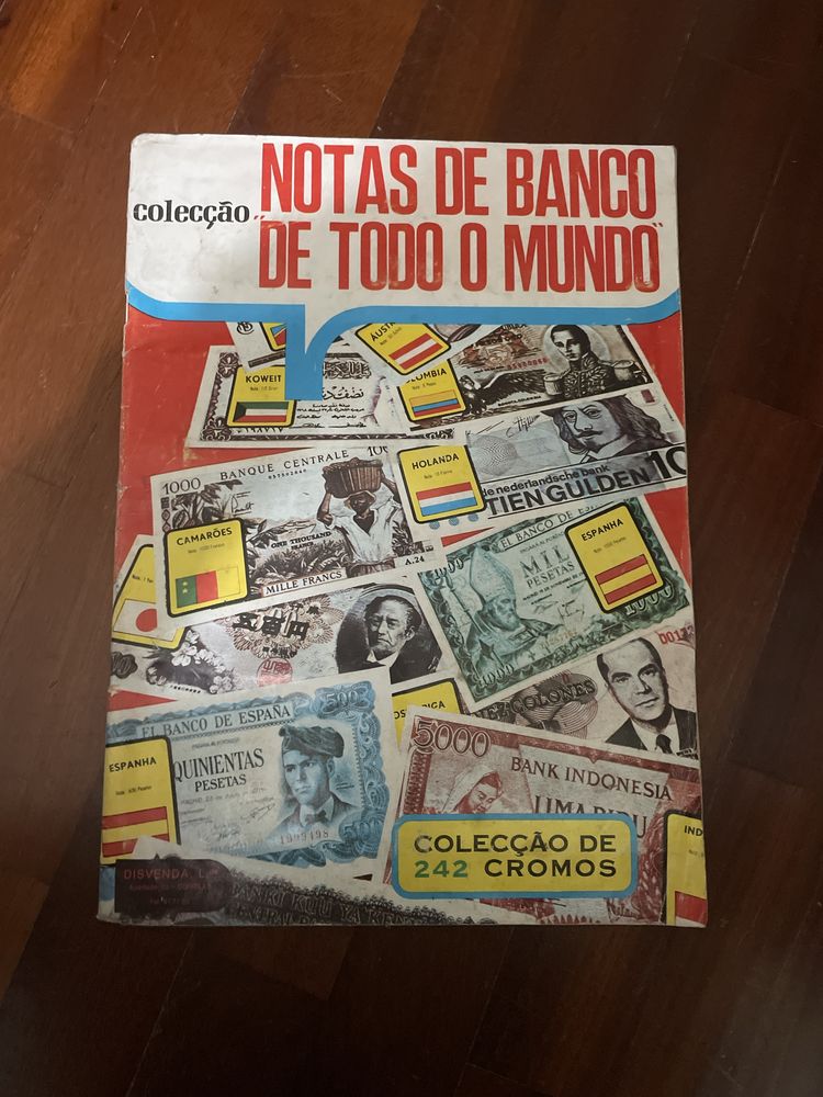 Caderneta completa Noras de banco de tido o Mundo