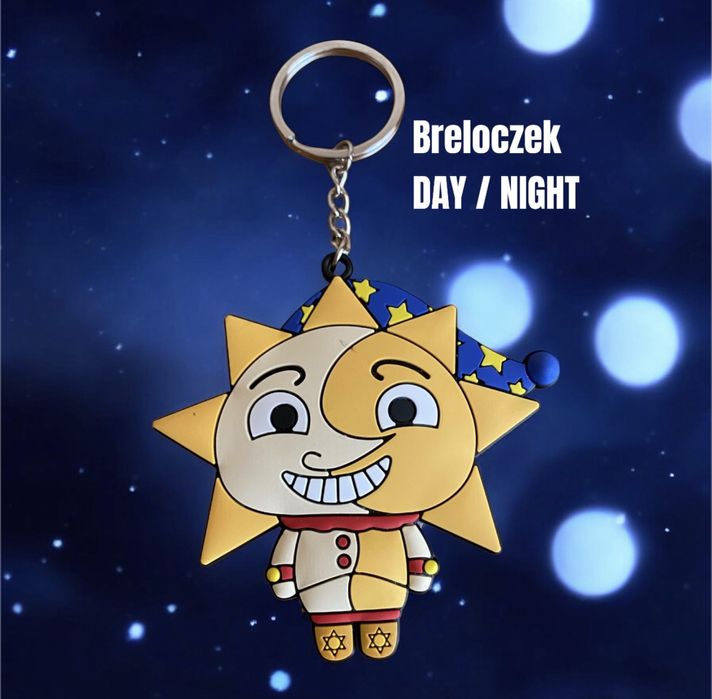 Zawieszka brelok breloczek promyk słońca dzień i noc kreskówka keyring