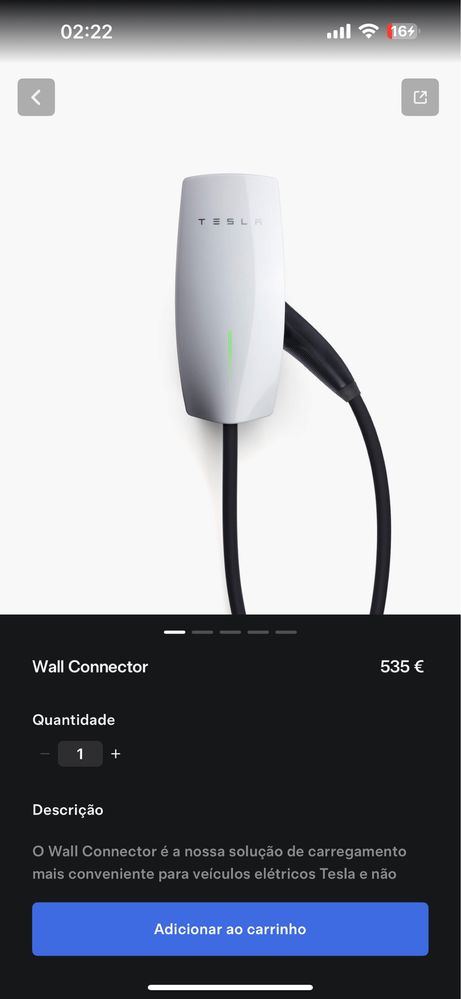 Tesla wall connector novo