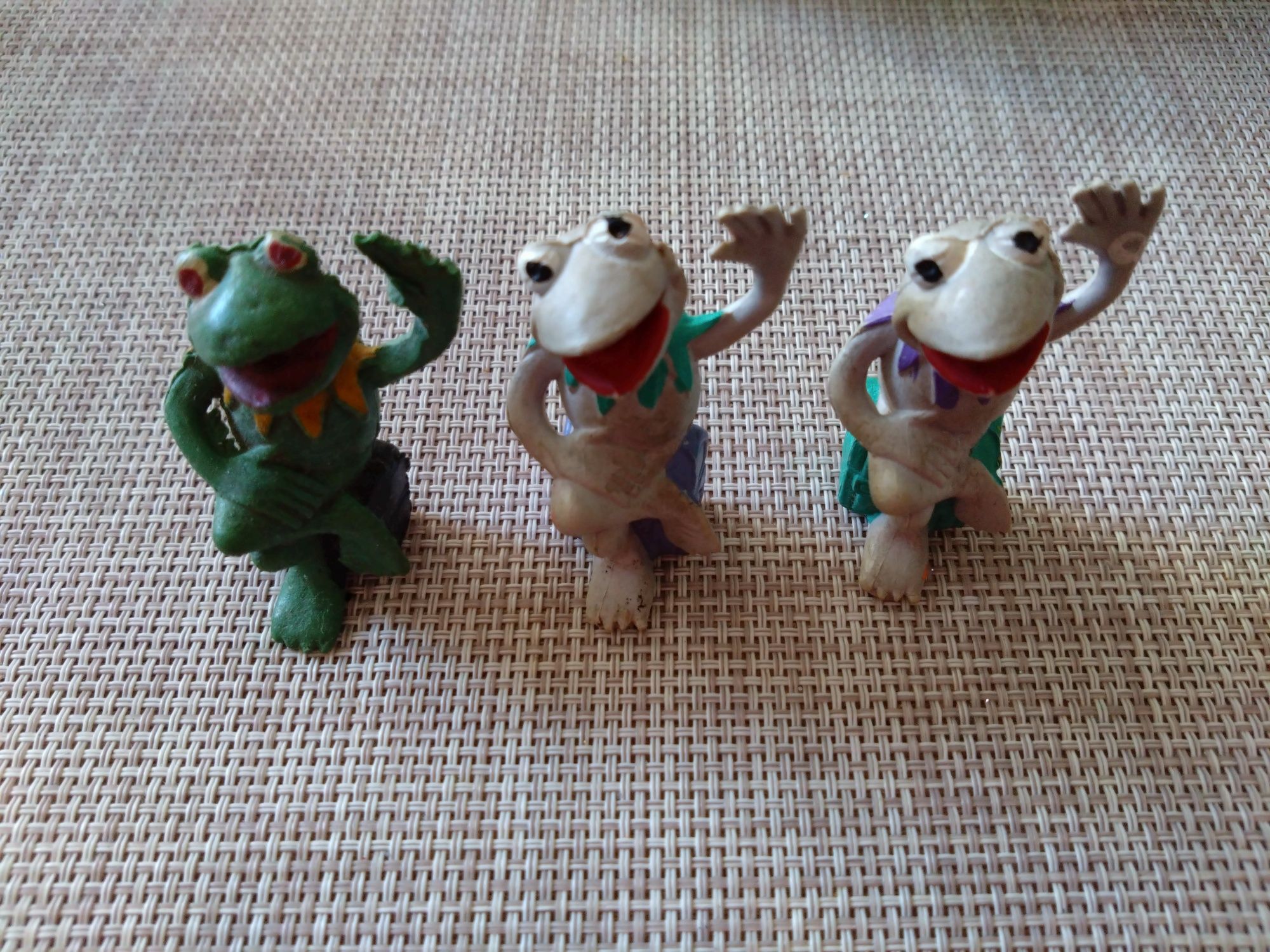 Figurki Muppet Show, żaba Kermit z PRL-U, 3 szt.