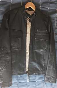 Casaco de cabedal preto/black leather jacket, tamanho L