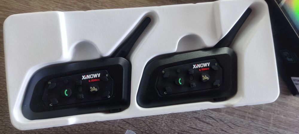 2X INTERKOM MOTOCYKLOWY Ejeas Xinowy V6 PRO Zestaw na dwa kaski Nowy