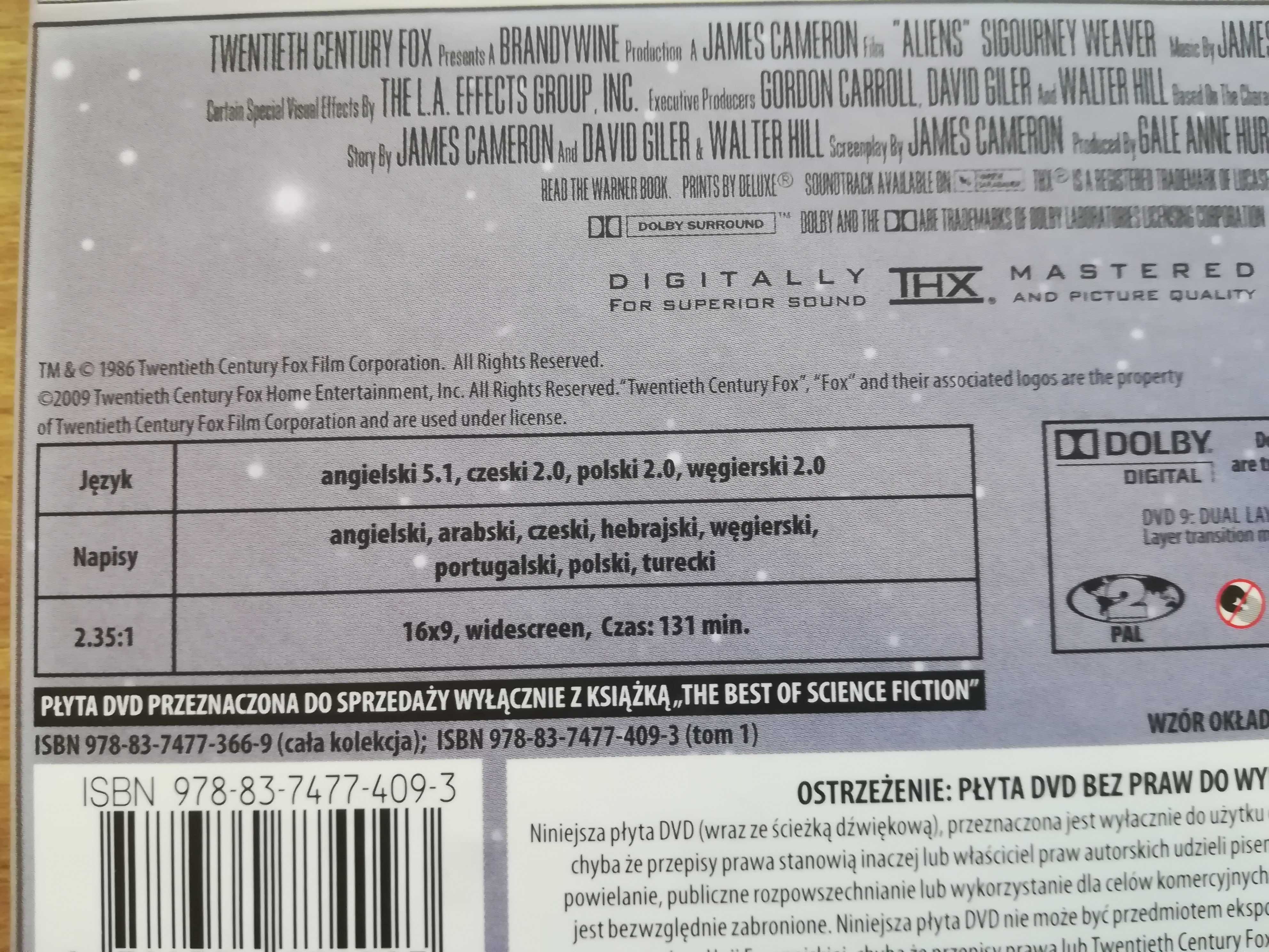 film DVD obcy decydującie starcie James Cameron