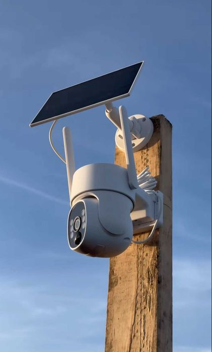 Set Câmera Wifi giratória + Painel Solar | Visão em Infravermelho