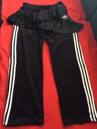 Spodnie dres Adidas, dzwony, oryginalny fason, rozmiar M/L