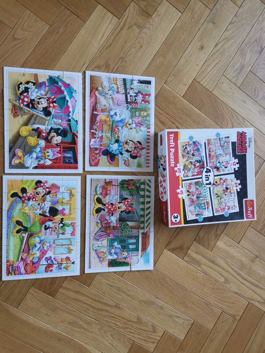 Puzzle Myszka Miki 4w1 KOMPLETNE