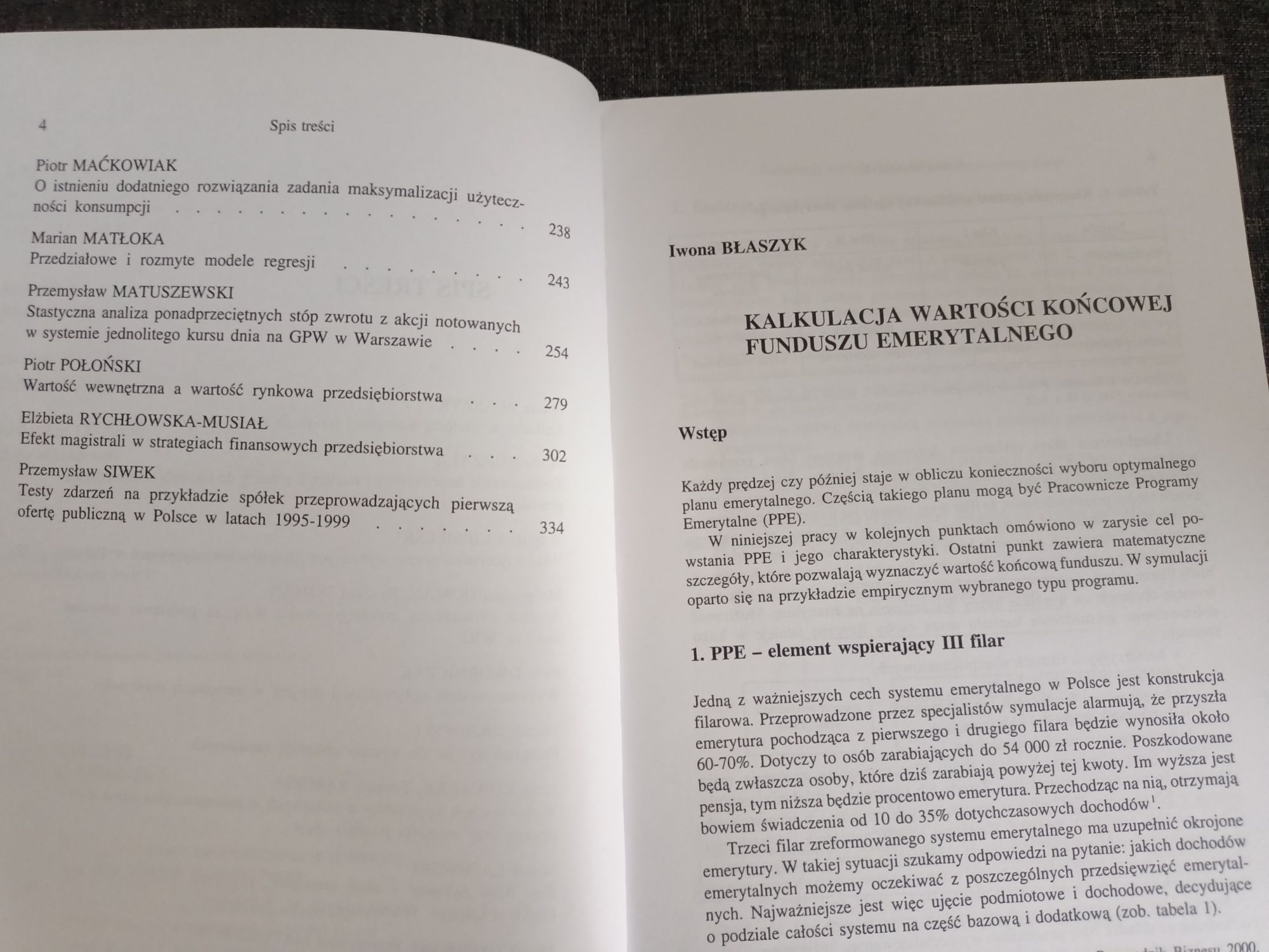 Prace z ekonometrii finansowej - Witold Jurek