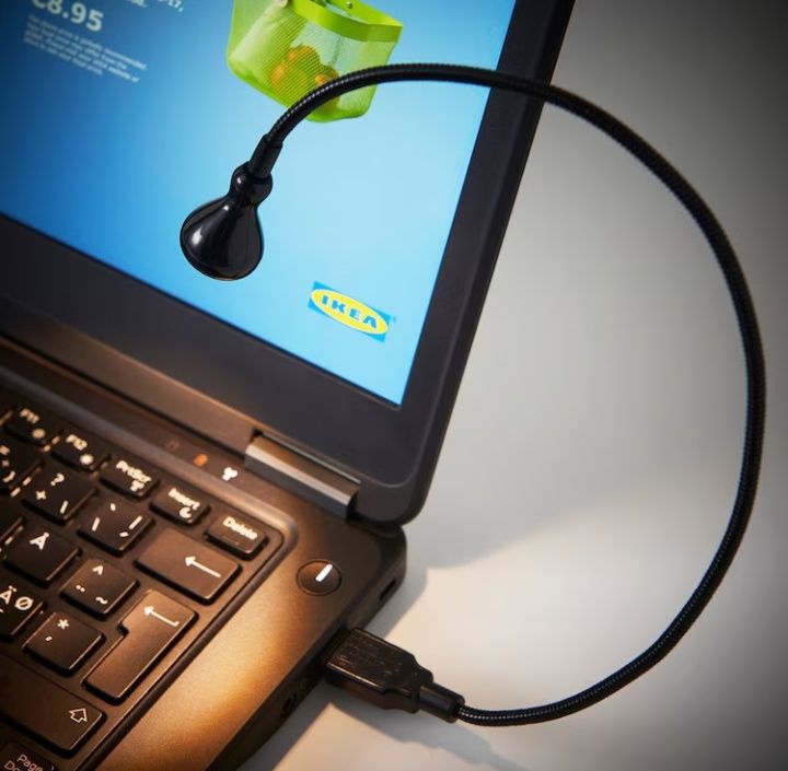 USB світлодіодна лампа чорна JANSJO