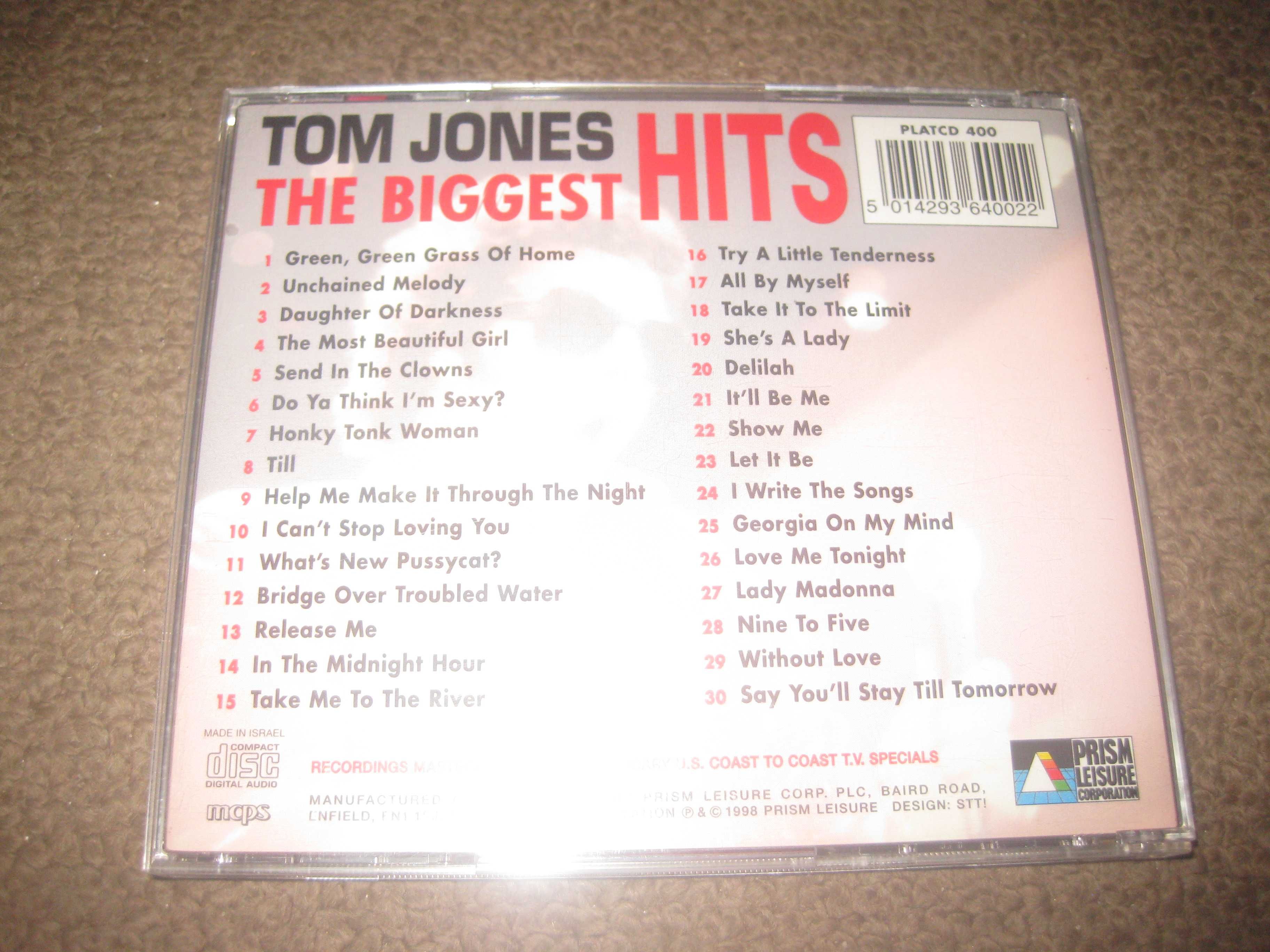 CD do Tom Jones "The Biggest Hits"