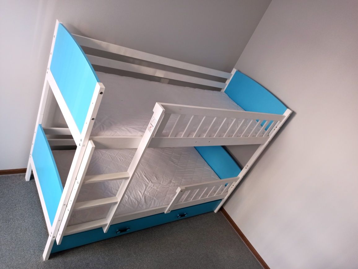 Łóżko piętrowe Interbeds 80x190 z szufladą