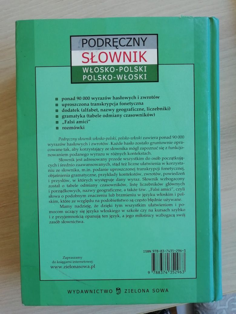 Słownik Polsko-włoski oraz włosko-polski