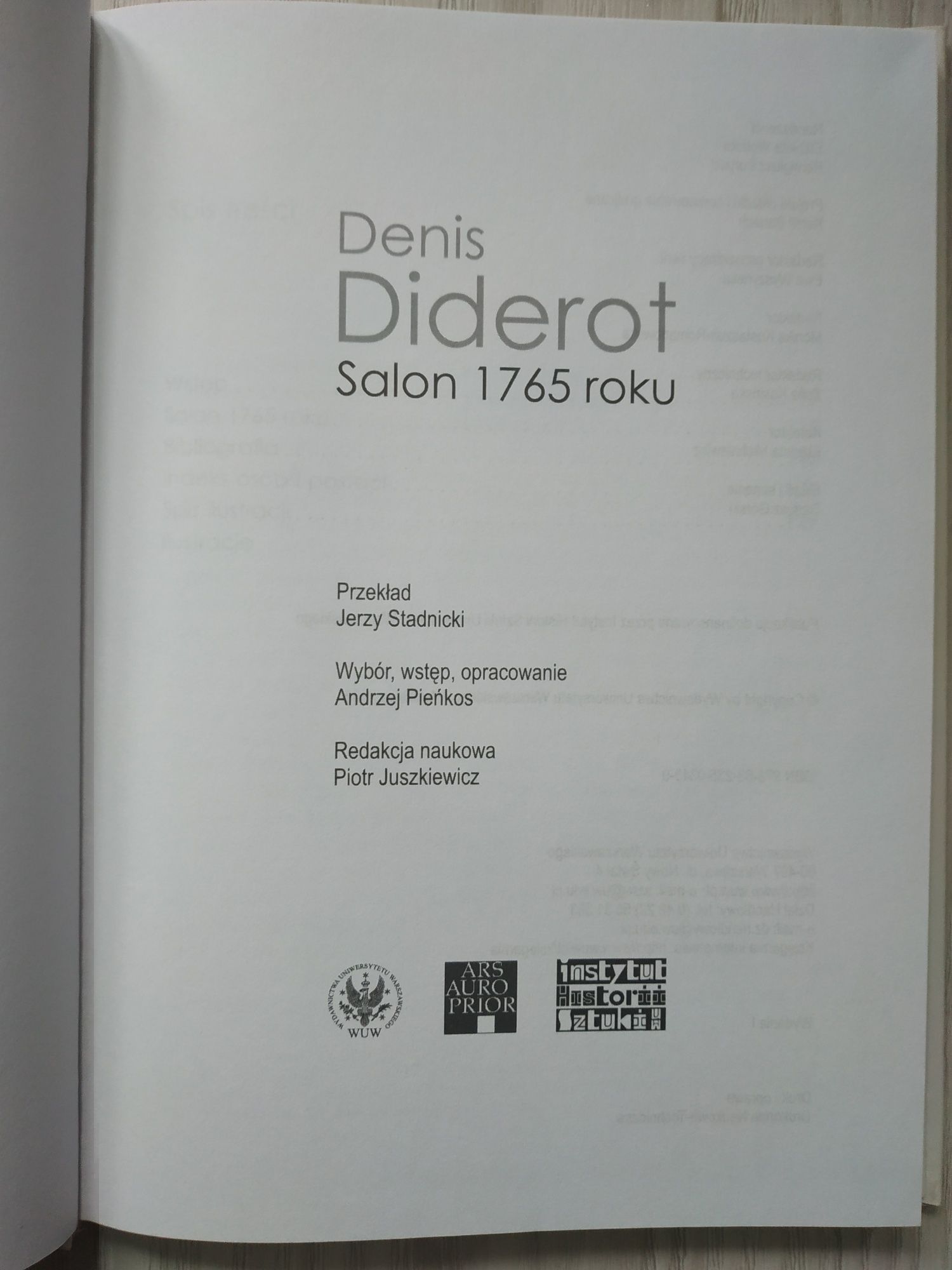 Denis Diderot Salon 1765 dzieje myśli o sztuce