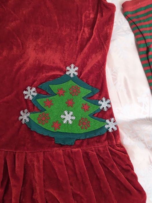 Świetny strój przebranie Mikołaj elf elfinka pomocnik  Mikołaja roz XS