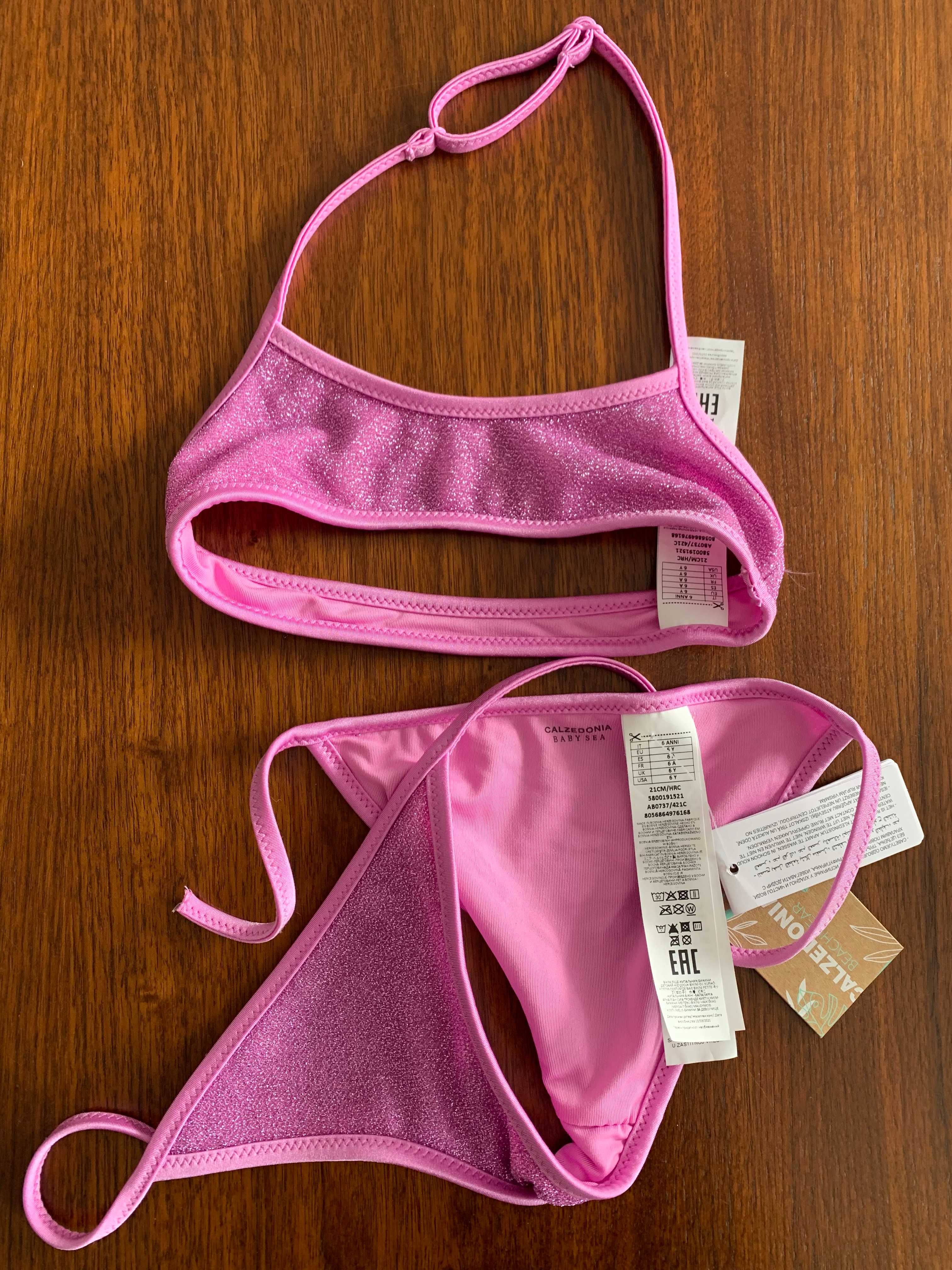 Nowy fioletowy strój kąpielowy dla dziewczynki 6 lat Calzedonia