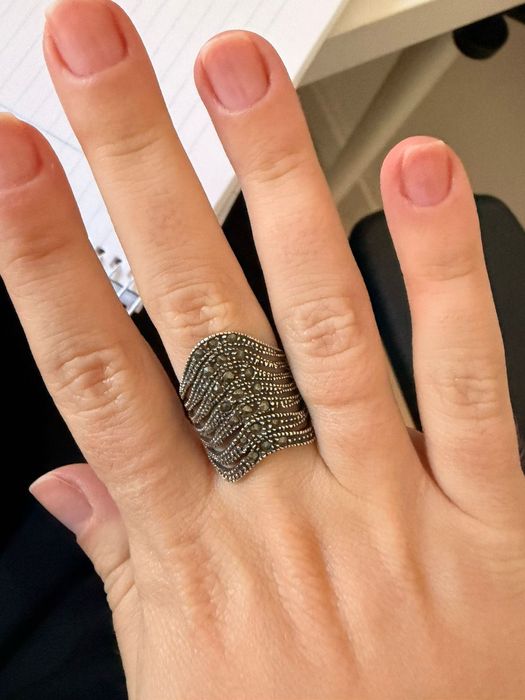 Anel de PRATA 925 com Marcassita