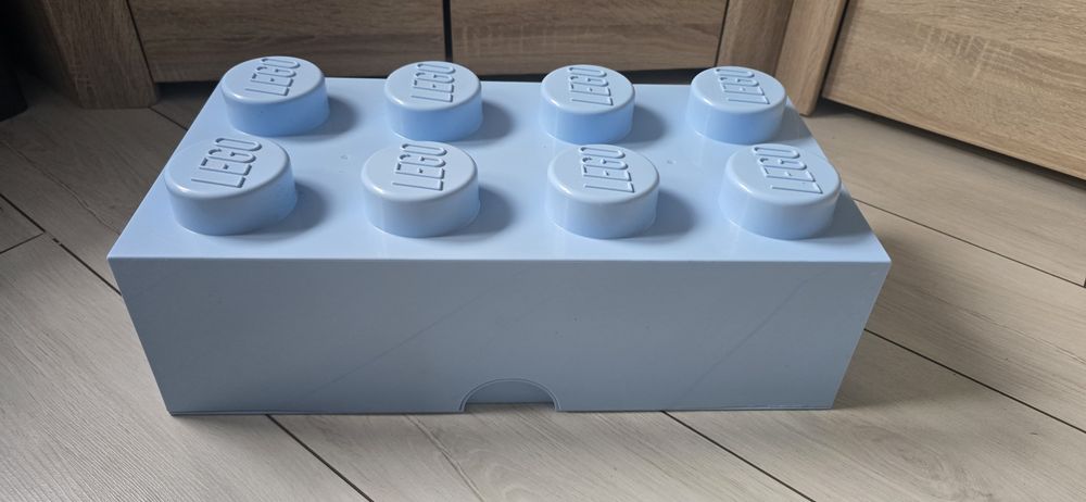 Pojemnik duży klocek błękitny