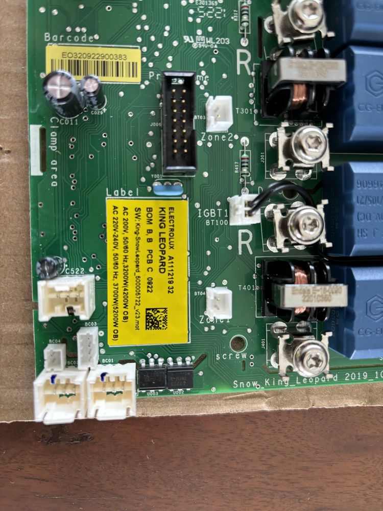 Elektronika skonfigurowana/płyta główna do indukcji Electrolux