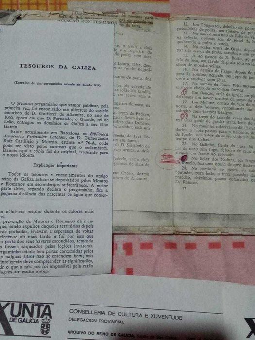 documentação,vasta,sobre lista de tesouros da galicia