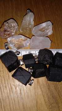 Цитрин, шерл, чорний турмалін, гірський кришталь, натуральний камінь