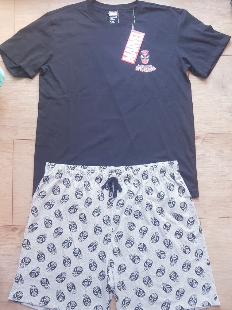 Nowa bawełniana piżama męska marki Marvel Spider-man rozmiar 2XL