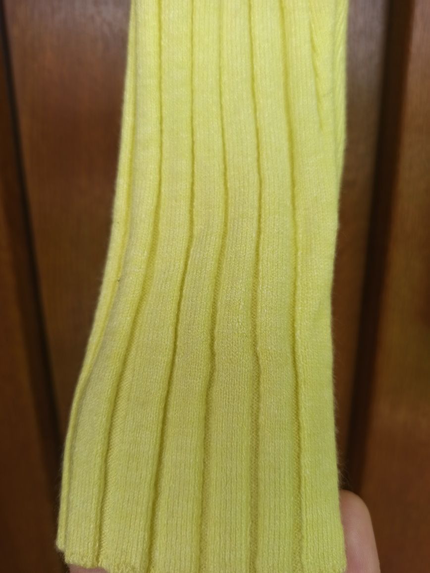 Sweter damski golf żółty rozmiar uniwersalny