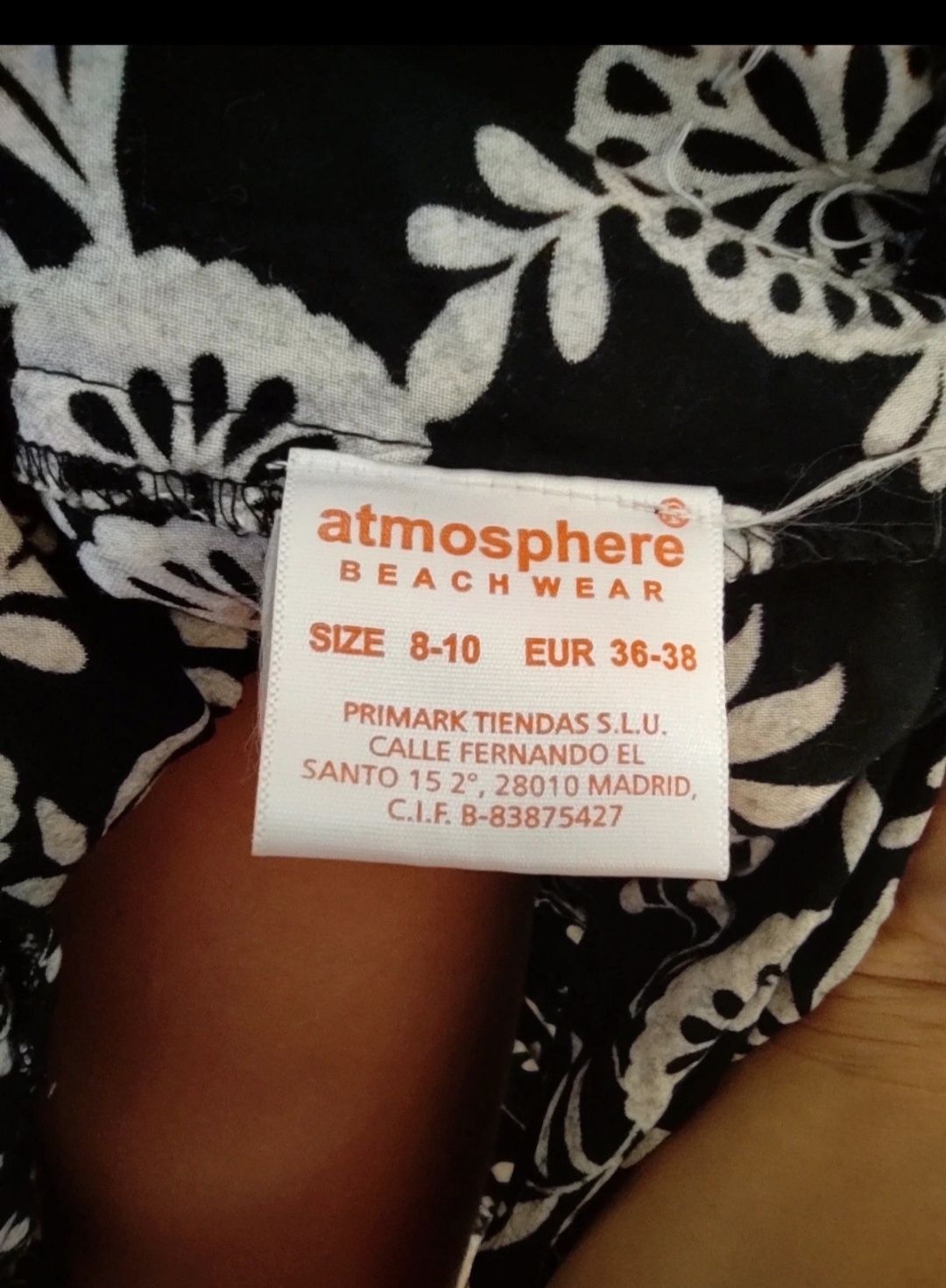 Sukienka Atmosphere Primark rozmiar S-M 36-38 biało czarna cekiny
