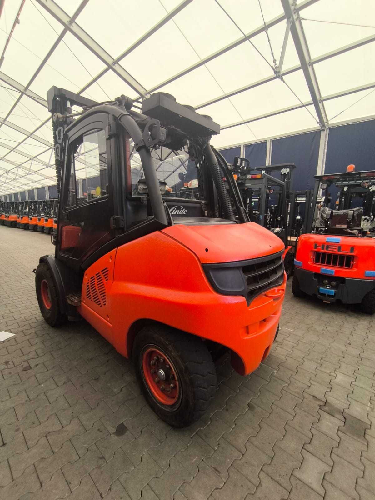 Wózek widłowy LINDE H50D DIESEL 5000kg kabina 4 sekcje Nowe opony