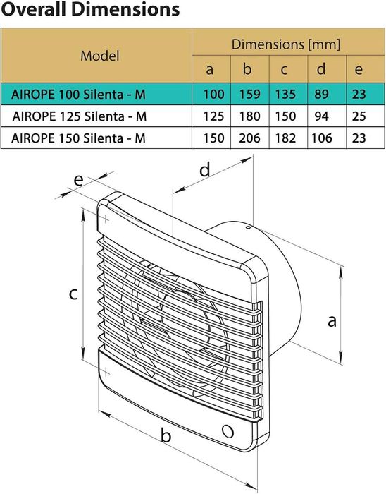 AIROPE  Ventilador Extração para WC 100 mm (NOVO em Caixa Nunca Usado)