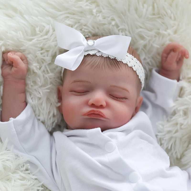 Lalka Typ Reborn SŁODKI Grymas Twarzy Pięknie Ułożone Usta Ładna Twarz