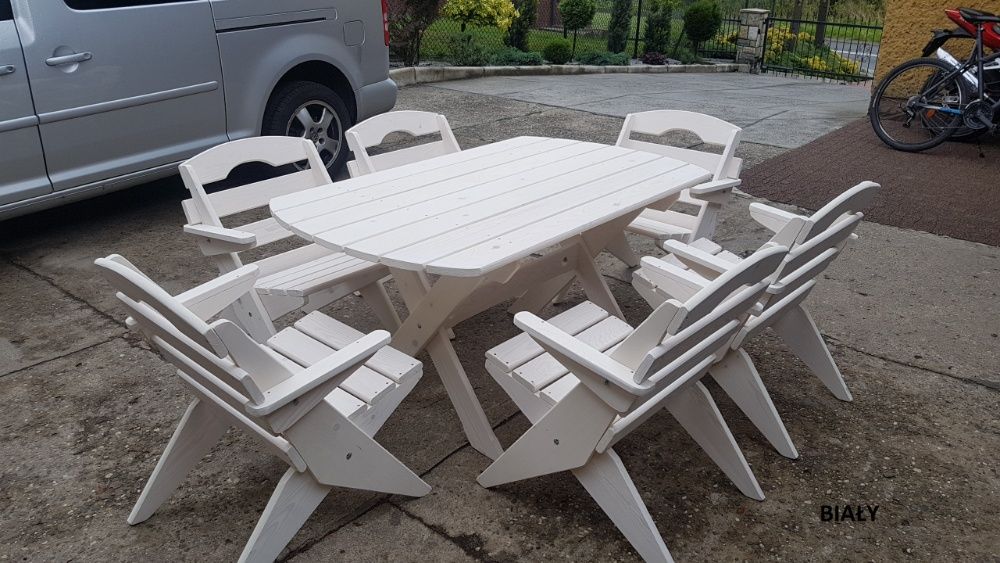 Meble ogrodowe drewniane składane .Super cena .Różne kolory.