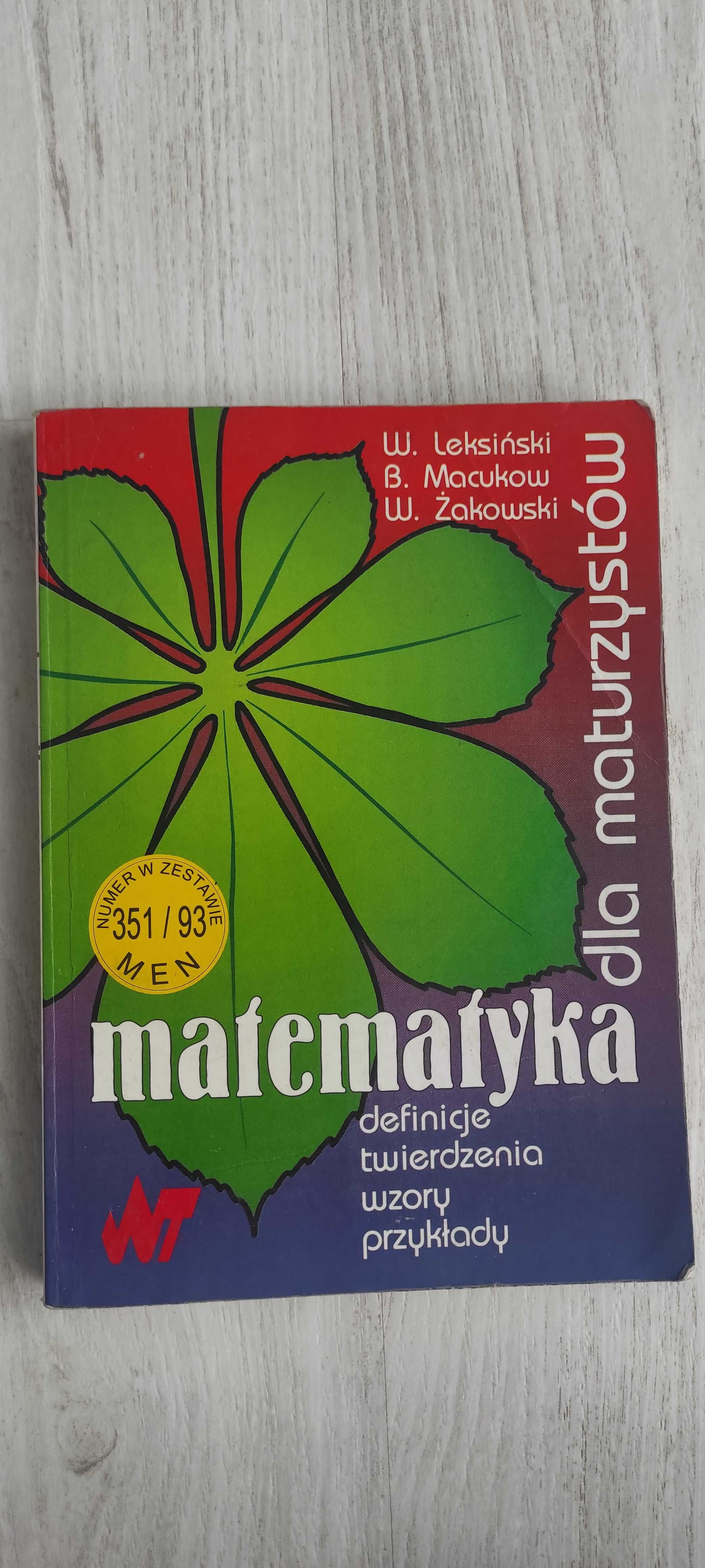 Książka "Matematyka, definicje, twierdzenia, wzory, przykłady"