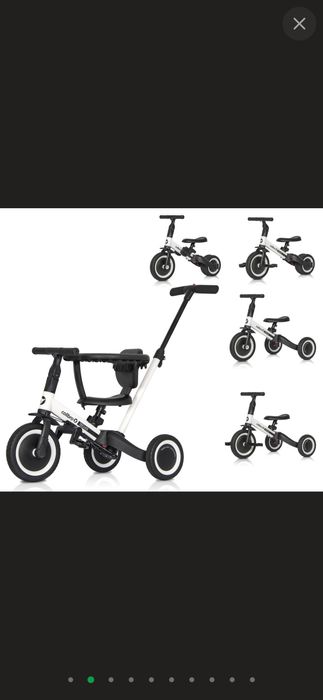 Велосипед триколісний Colibro TREMIX UP 6 в 1 CT-43-02 Blank білий