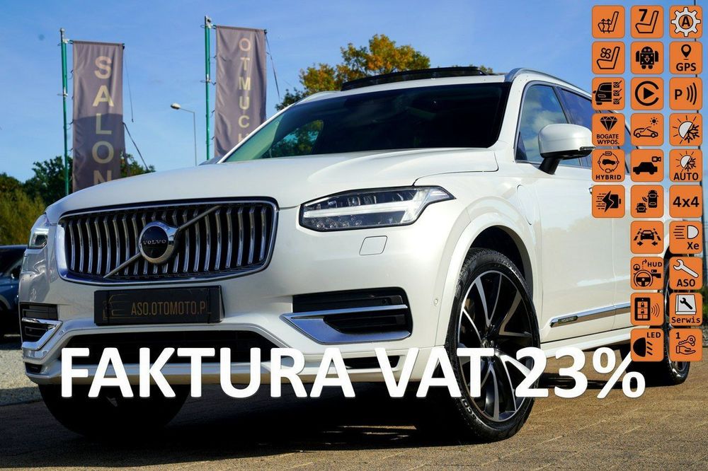 Volvo XC 90 RECHARGE panorama FUL LED wentylacja KAMERY pneumatyka alusy acc masaz