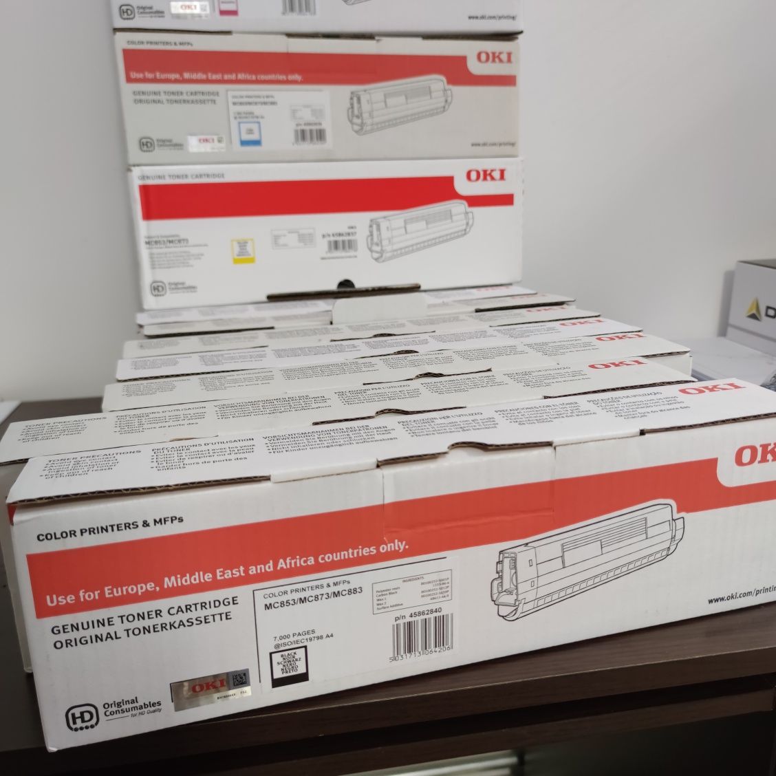 Toner tonery oki mc853 oryginalny oryginał mc873 mc883 używany zużyty