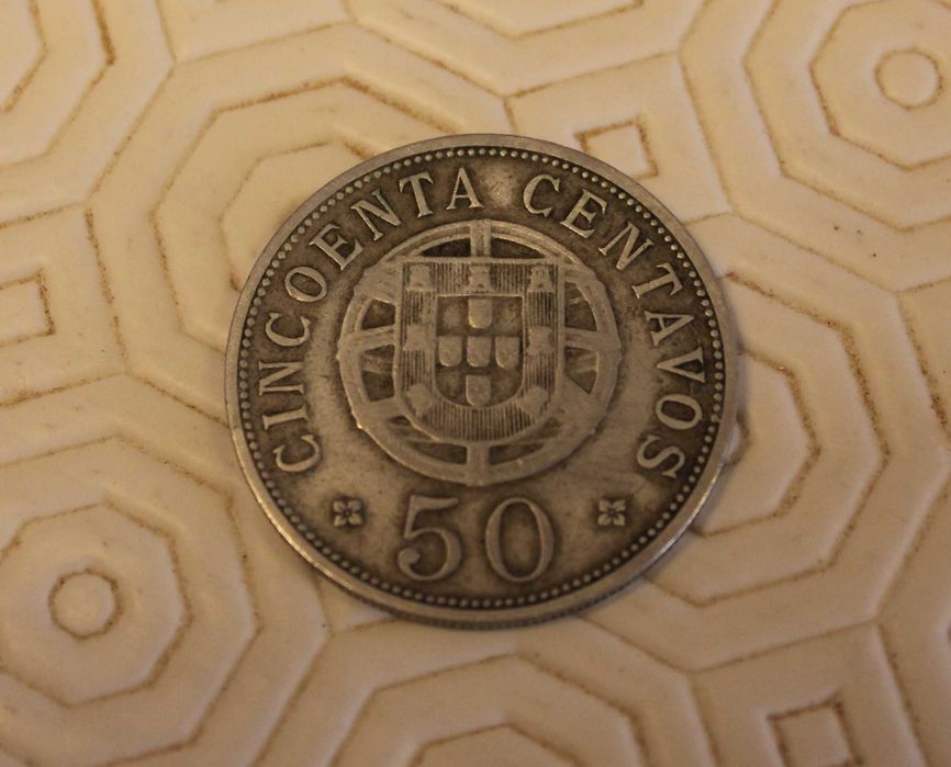 Moeda de 50 Centavos - Angola - 1927