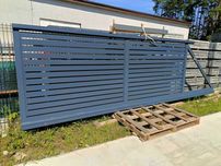 Brama przesuwna aluminiowa 400x158cm profil 80x20 RAL 7016 antracyt