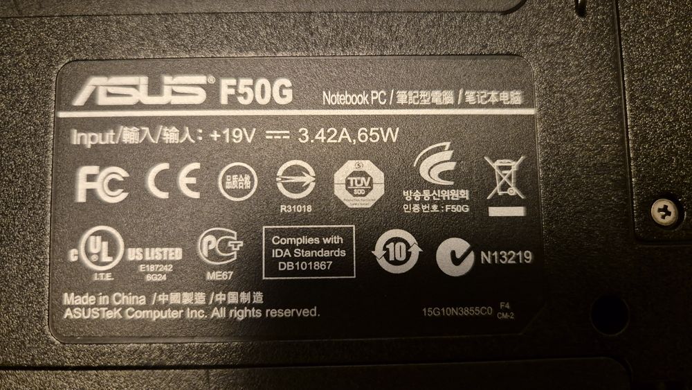 Laptop Asus F50G
