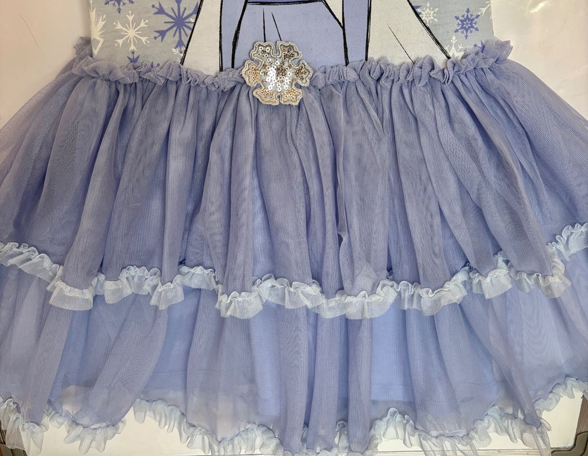 Elsa, Elza, Frozen, Kraina sukienka lodu TIUL, CEKINY 116 122