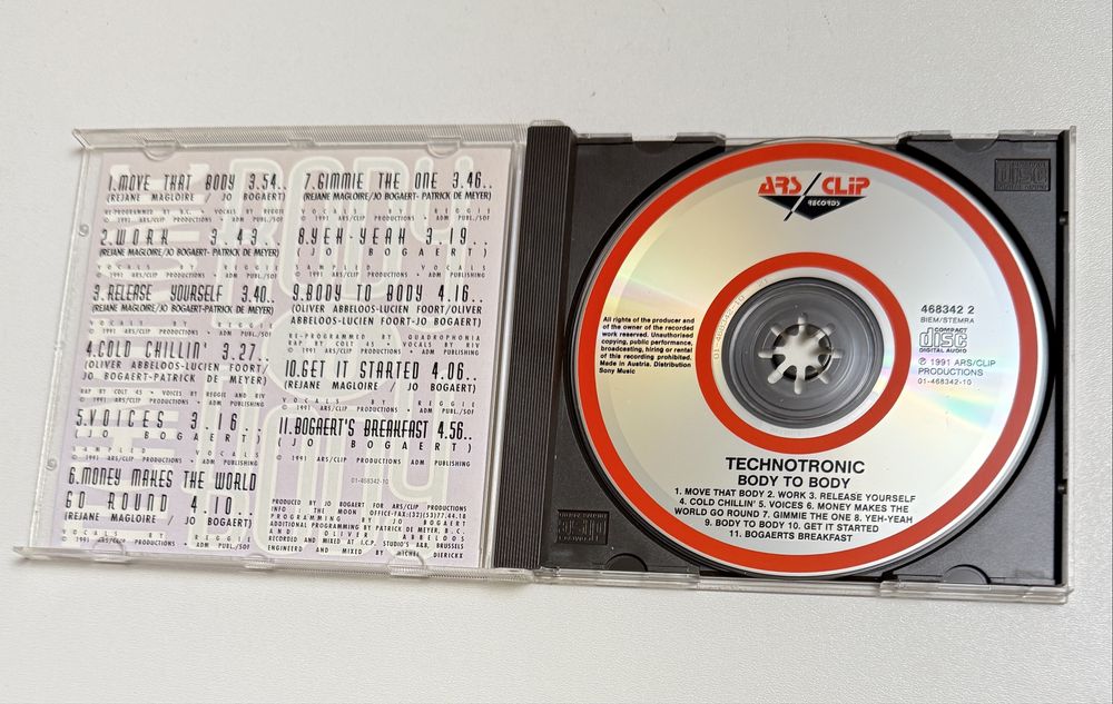 Technotronic Body to body cd 1991