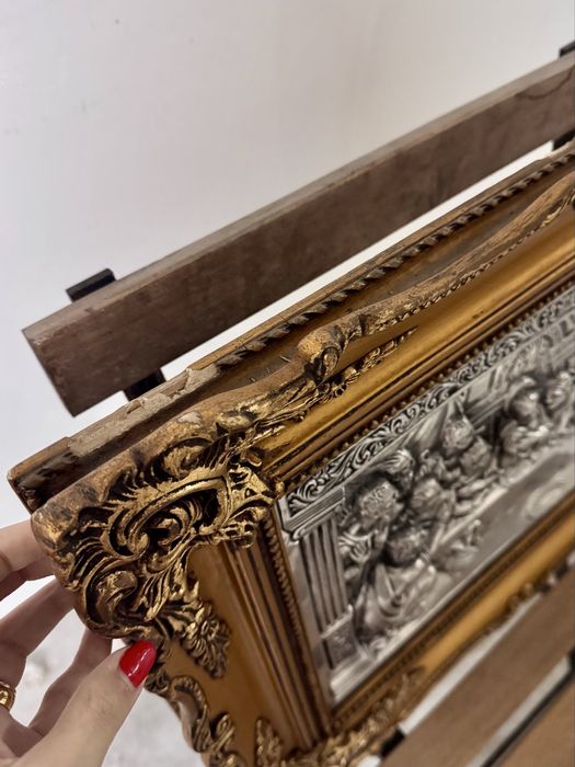 Quadro em estanho antigo, Última Ceia de Jesus