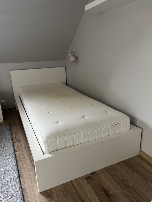 Łóżko IKEA MALM – rama łóżka, wysoka, biały, 90x200 cm